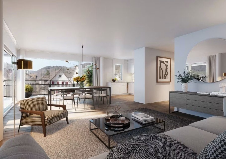 Moderne 4.5-Zimmerwohnung zu vermieten - 00 Wohn- und Essbereich