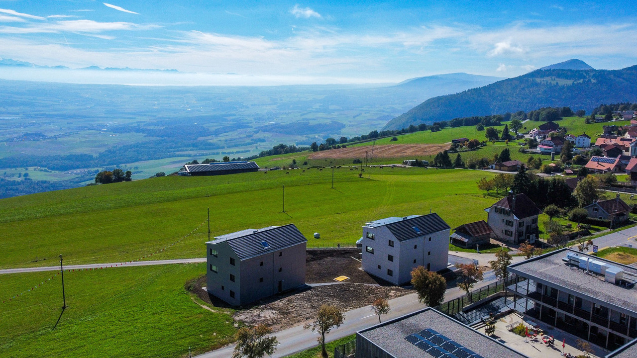 Appt neuf de 2.5 pces - 1er étage Magnifique vue sur les Alpes - Vue aérienne