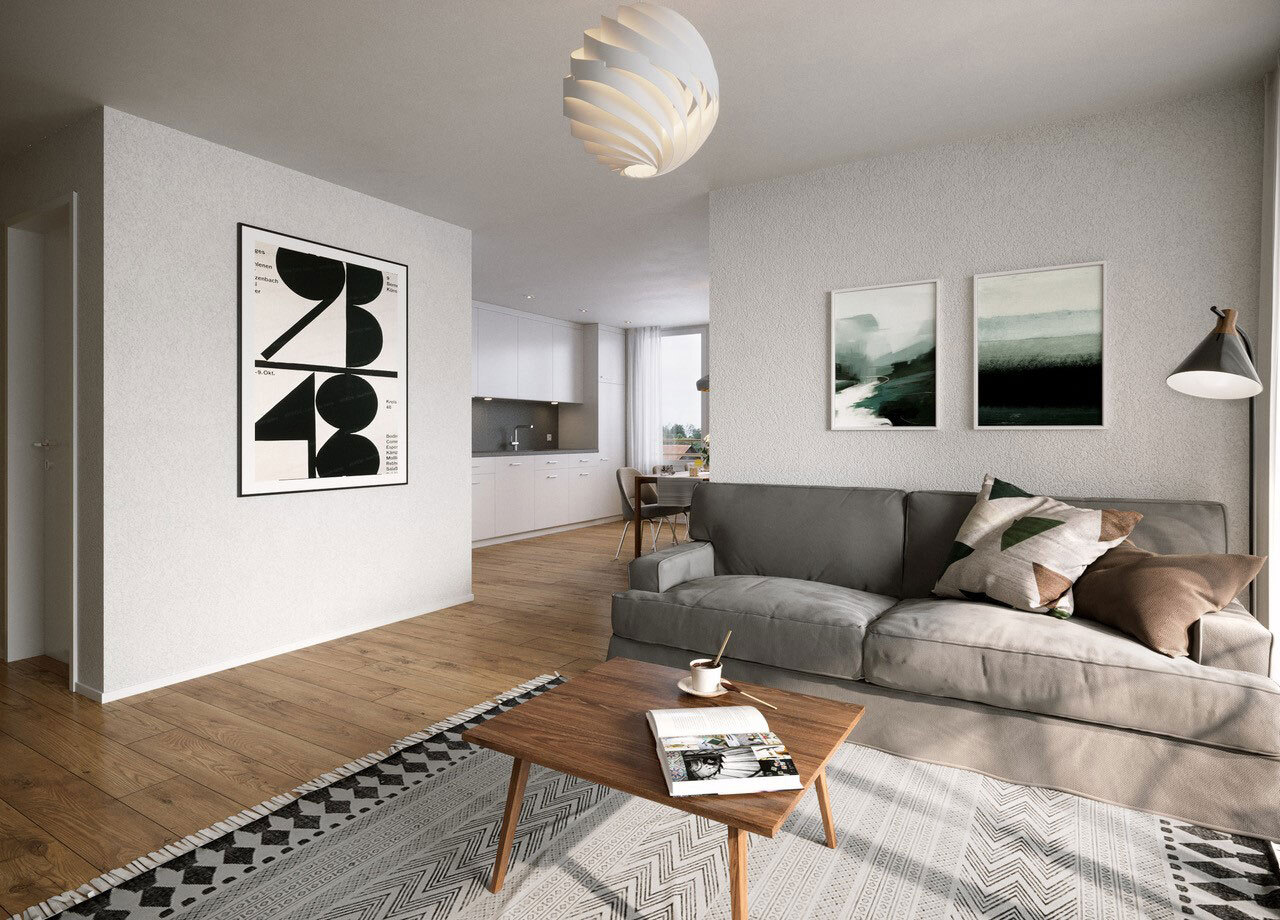 Moderne 3.5-Zimmer-Wohnung mit Balkon und Blick ins Grüne - Bild 3