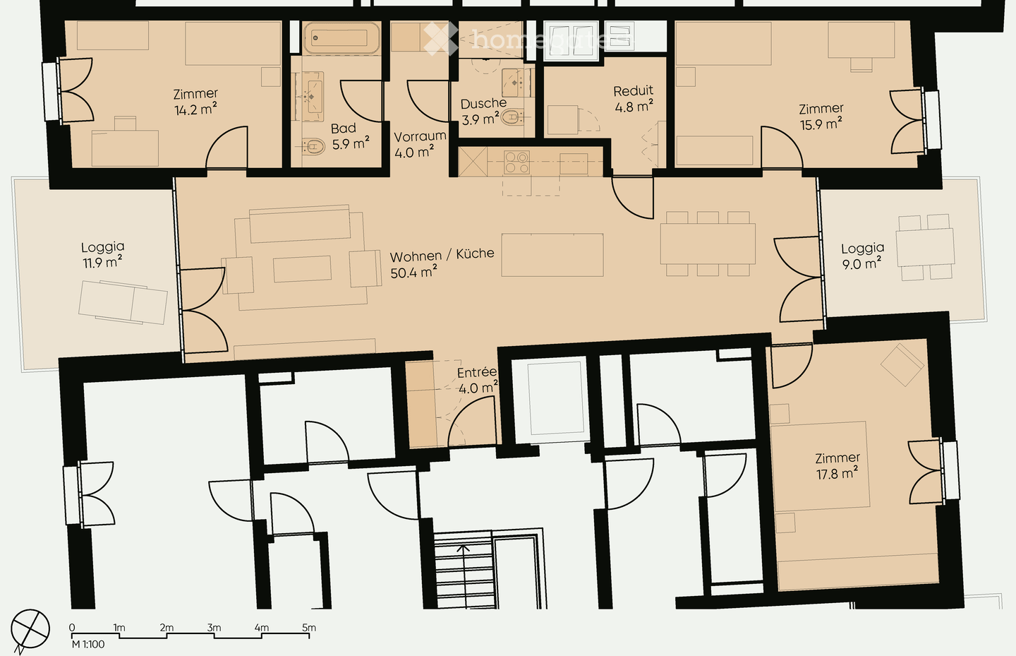 Moderne 4.5-Zimmer-Wohnung mit Seeblick in Wädenswil - Bild 2