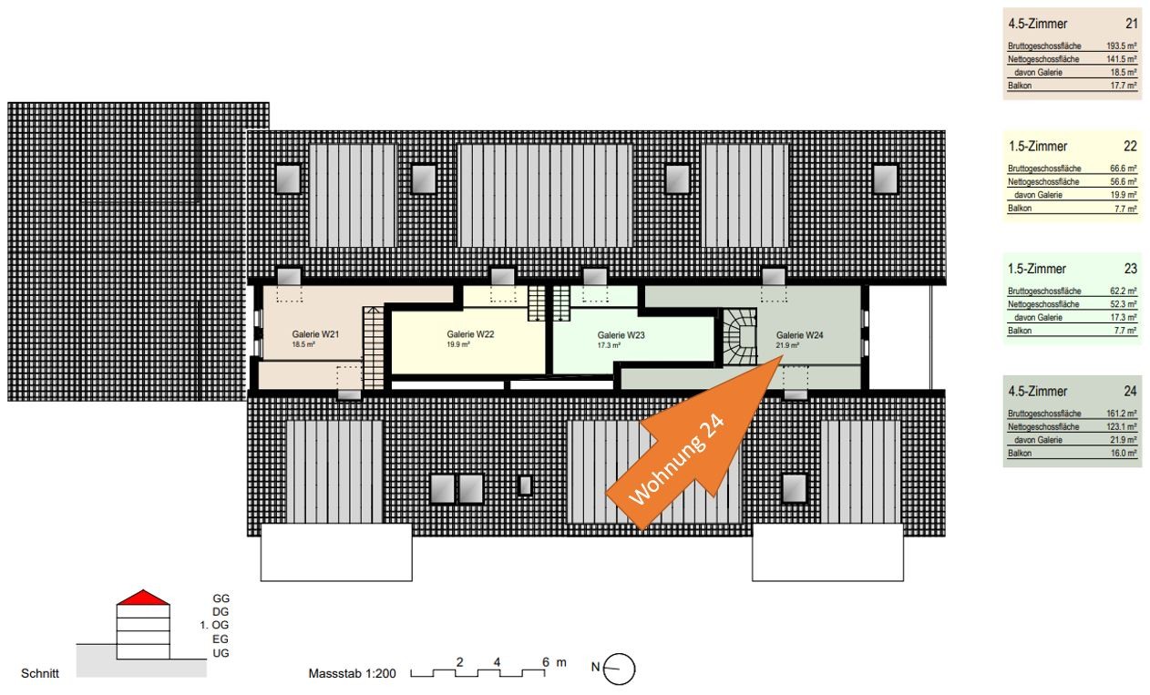 Grosszügige DG-Wohnung im Neubau mit Hochdecken und Loggia - 124m² - Bild 2