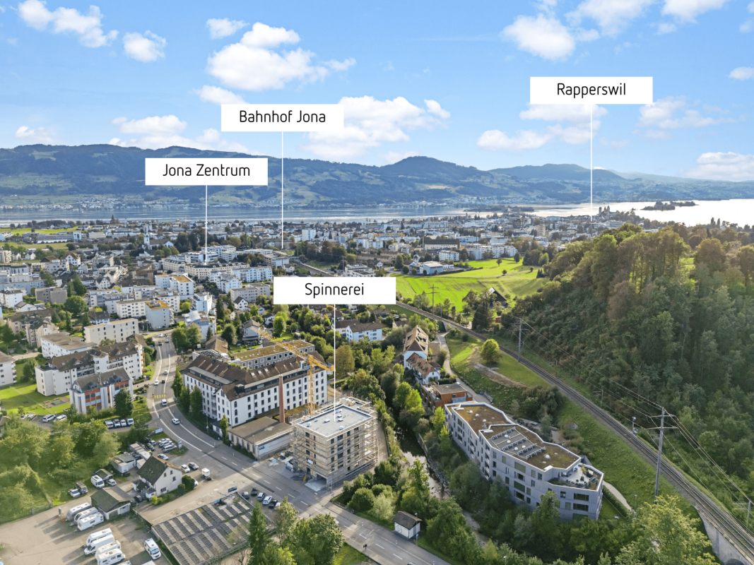 3,5 Zimmerwohnung Holzwiesstrasse 43 - Spinnerei Jona - Lage