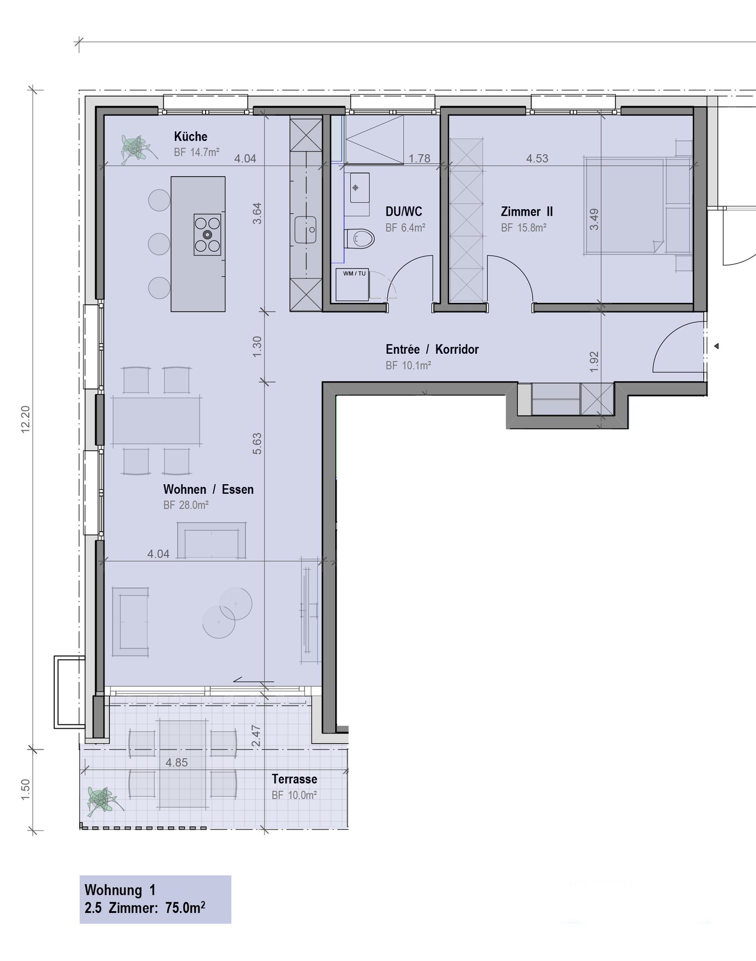 Moderne 2.5-Zimmer-Neubau-Wohnung in Kerzers - Bild 2