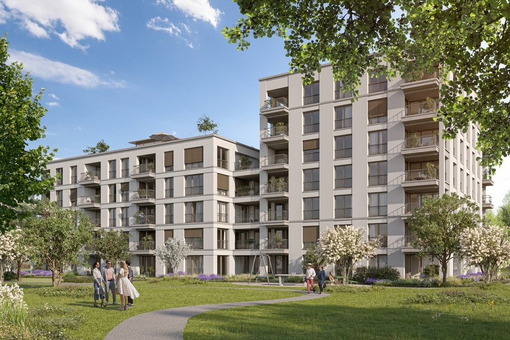 Erstbezug: Moderne 5.5-Zimmer-Neubauwohnung in Pratteln - Visualisierung Aussenansicht