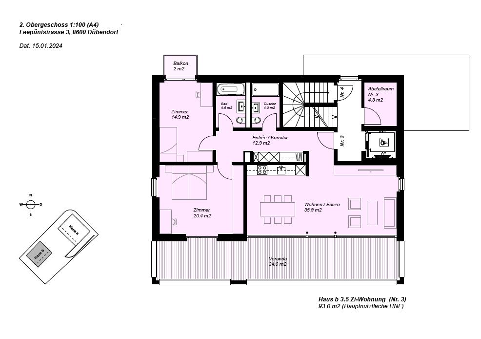 3.5 Zimmerwohnung in Dübendorf - Bild 7