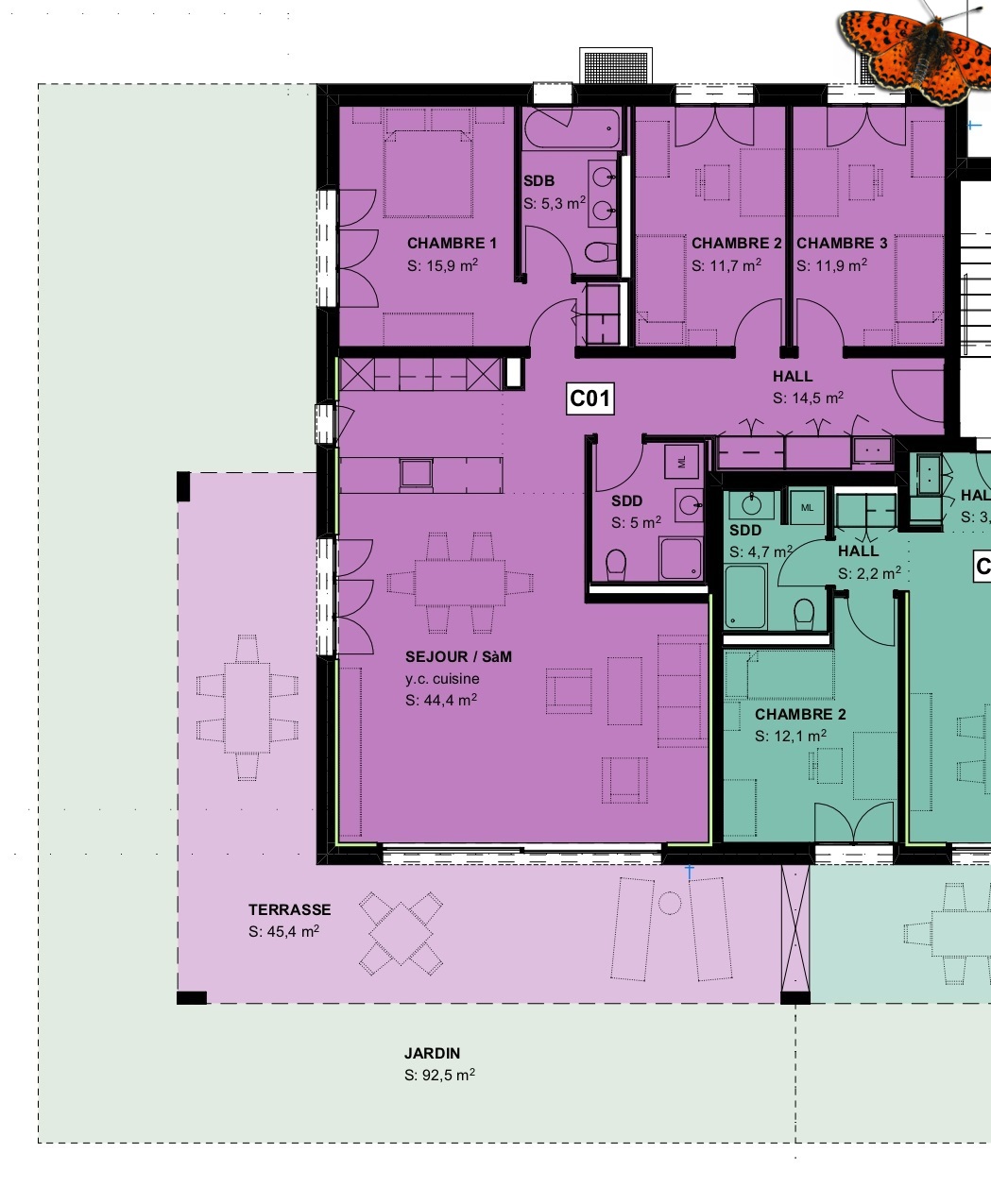 DERNIER LOT - VAULRUZ -  4 ½ PIECES NEUF - JARDIN 92m² - Bild 11