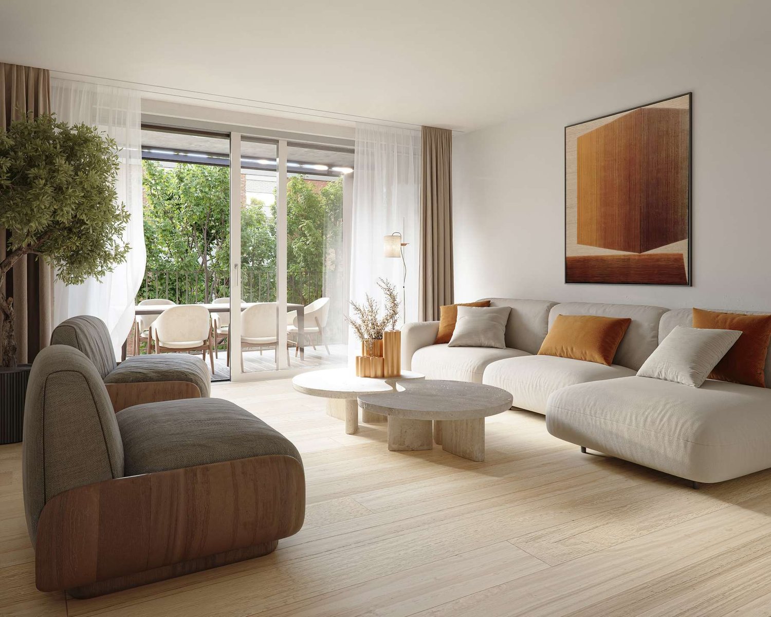 4.5-Zimmer-Gartenwohnung - Wohnzimmer Obergeschoss