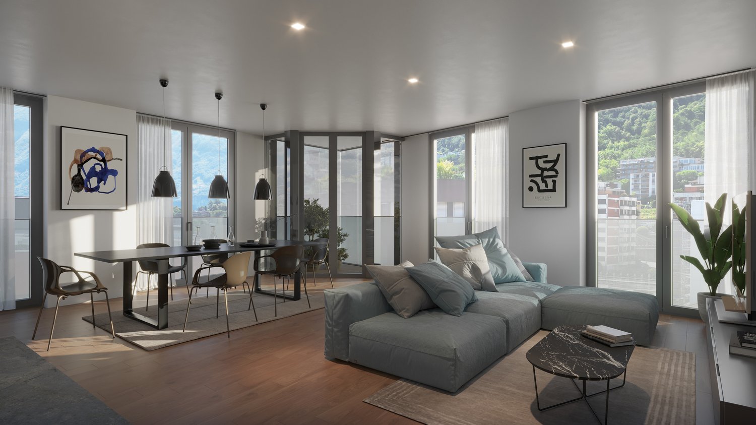 Appartamento di nuova costruzione in affitto a Paradiso - Bild 3