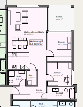 Wohnen im Dorf Hölstein - Fertigstellung Frühjahr 2026 - Grundrissplan