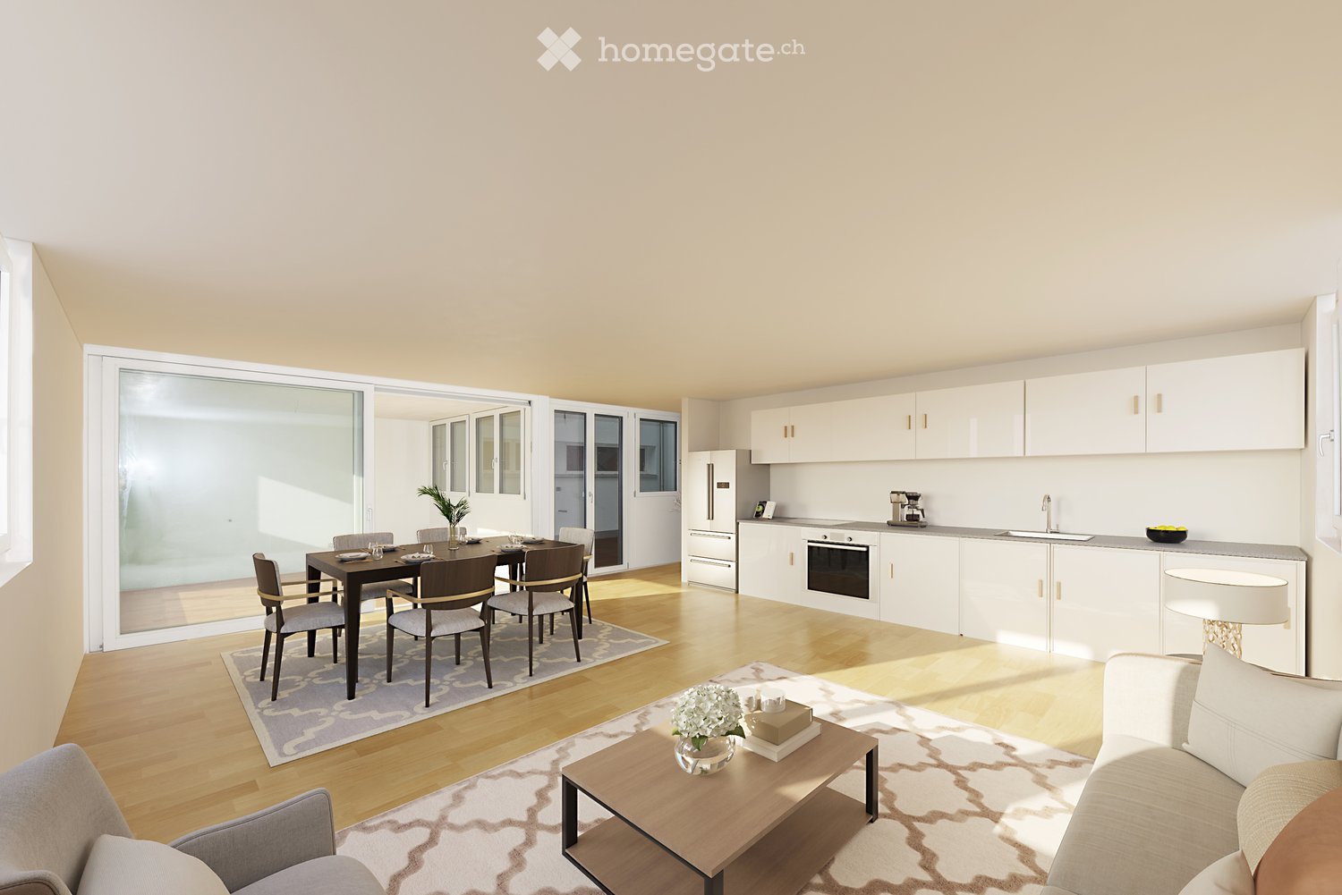 Moderne, zentral gelegene 3,5-Zi-Wohnung mit Gartensitzplatz, Wintergarten und Hobbyraum - Bild 1