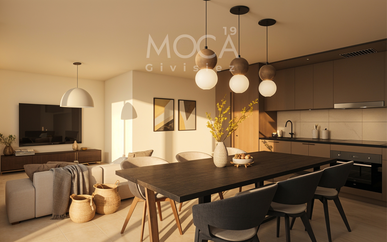 Un 2 pièces avec grande terrasse, au dernière étage à Givisiez - Bild 2