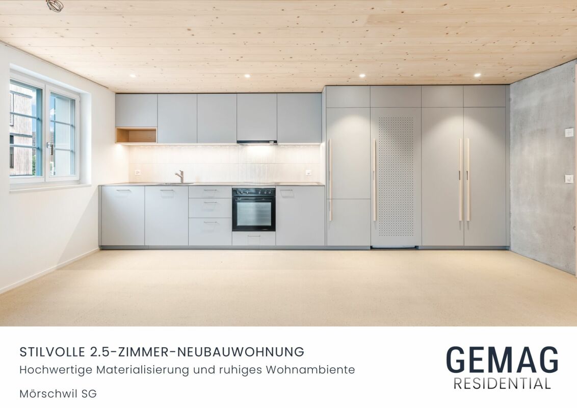 Stilvolle 2.5-Zimmer-Neubauwohnung mit hochwertiger Materialisierung und ruhigem Wohnambiente - Bild 1