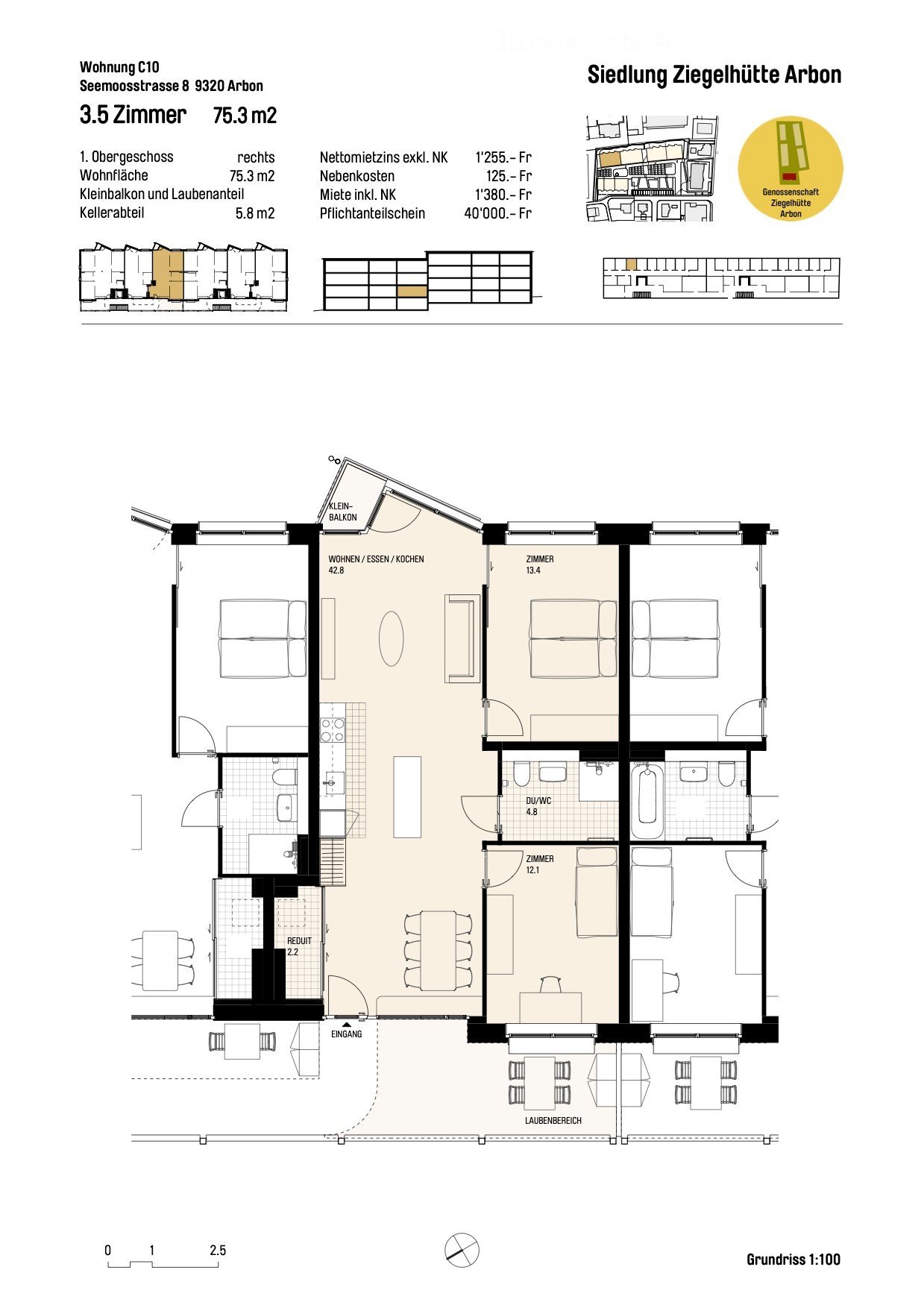 Erstbezug 3.5-Zimmer-Genossenschafts-Wohnungen in Arbon in unmittelbarer Nähe zum See - Bild 10