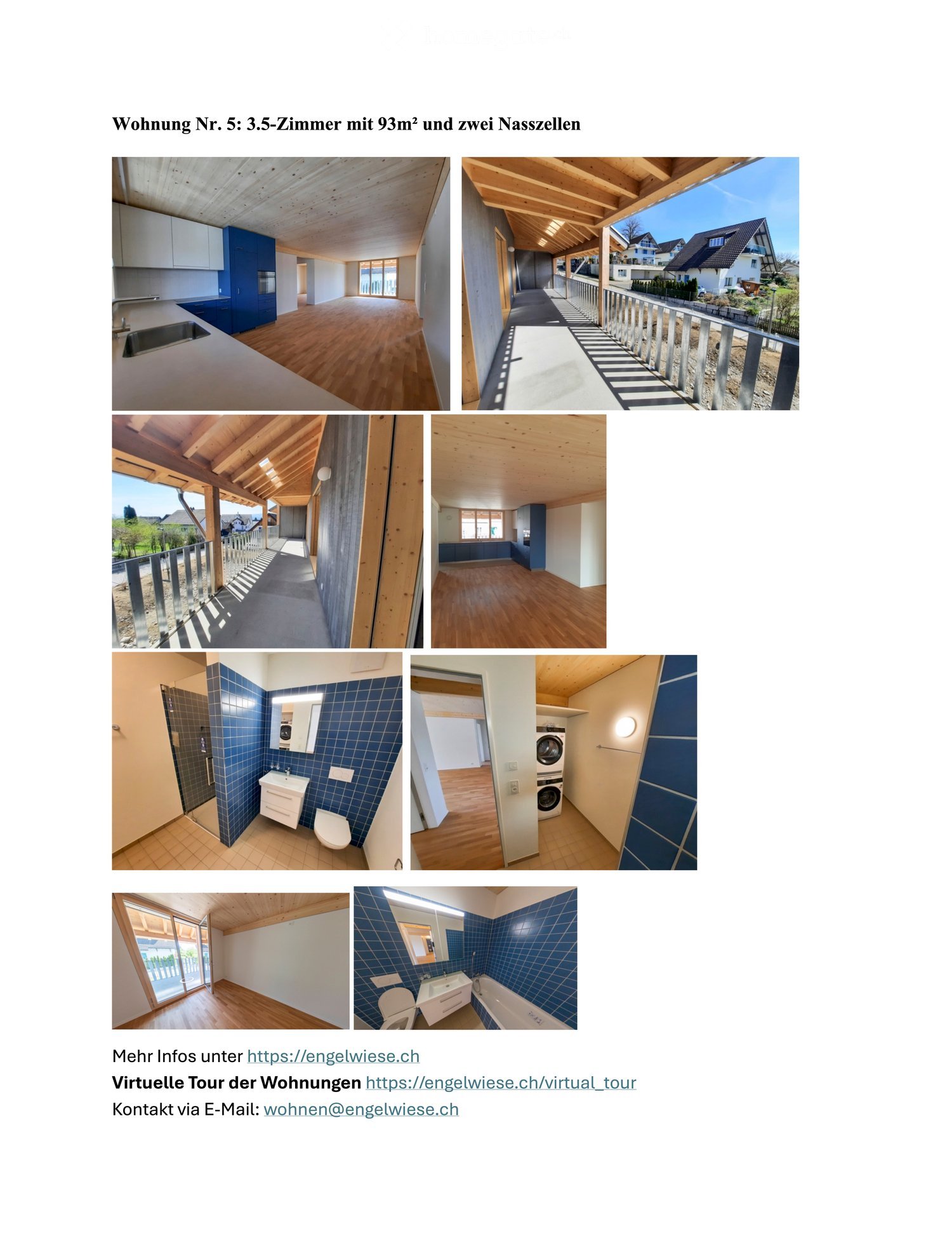 Wohnung in Holzbauweise mit sonnigem, ruhigem Balkon und Zugang über Laubengang im Obergeschoss - Bild 5