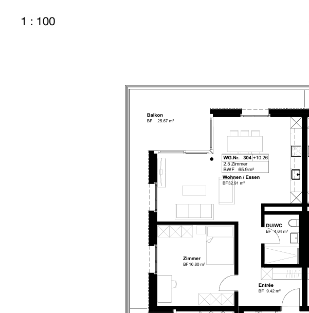 Neubau-Erstbezug in Buchs ZH: 2.5 Zimmer im Grünen & absolut zentral - Bild 11