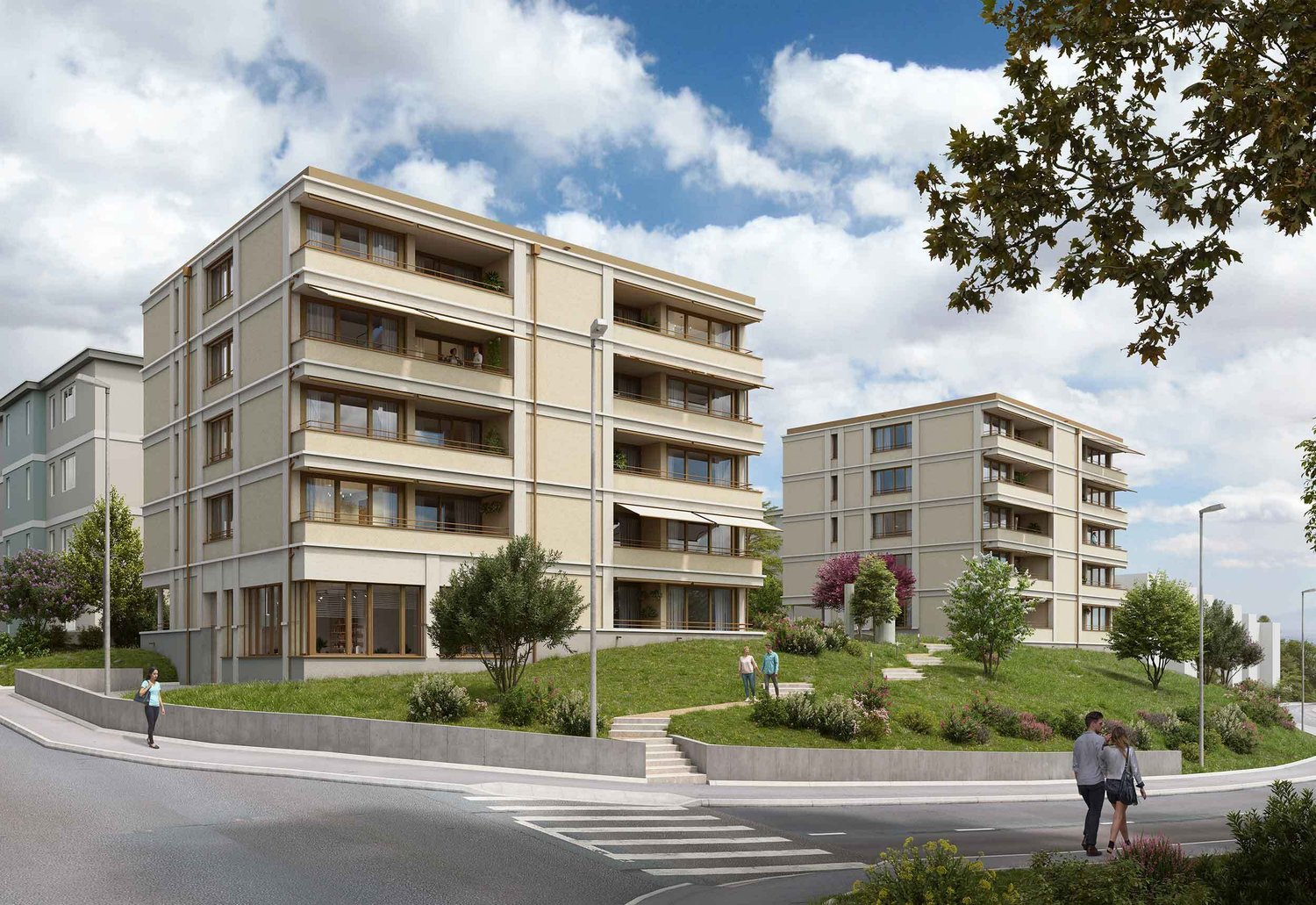 Moderne 3.5-Zimmer-Wohnung mit Balkon und Blick ins Grüne - Bild 1