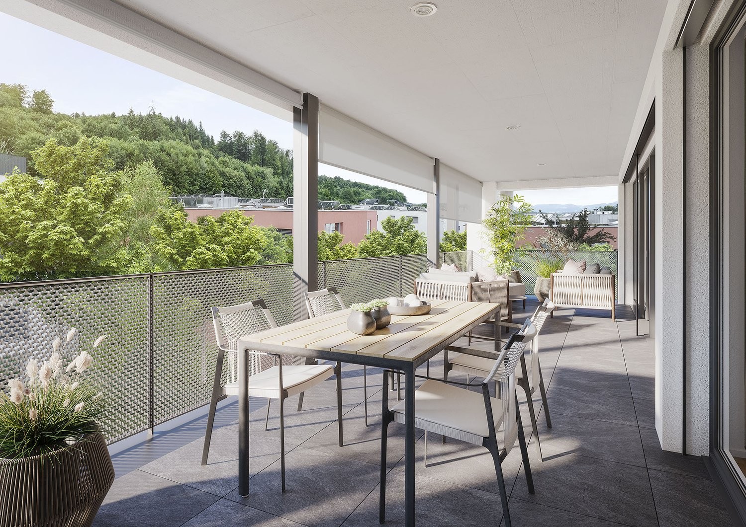 Hochmoderne 3.5-Zimmerwohnung im Erdgeschoss in Zofingen - Balkon