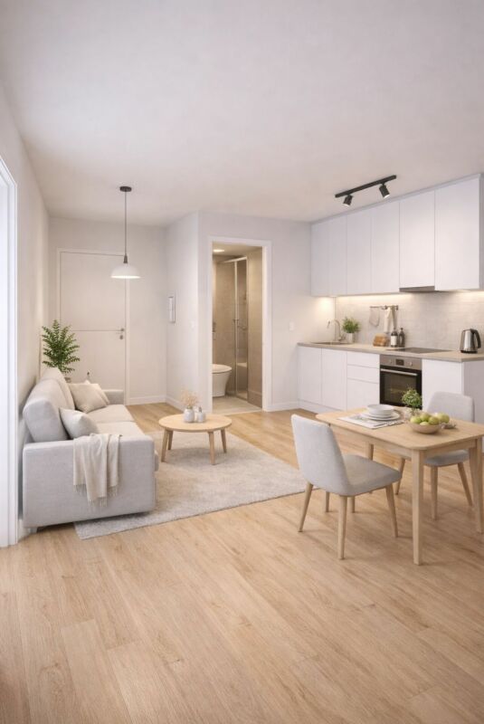 1 Zi. Studio inkl. Internet TV und Möbel Modern Ausgestattet - Bild 2