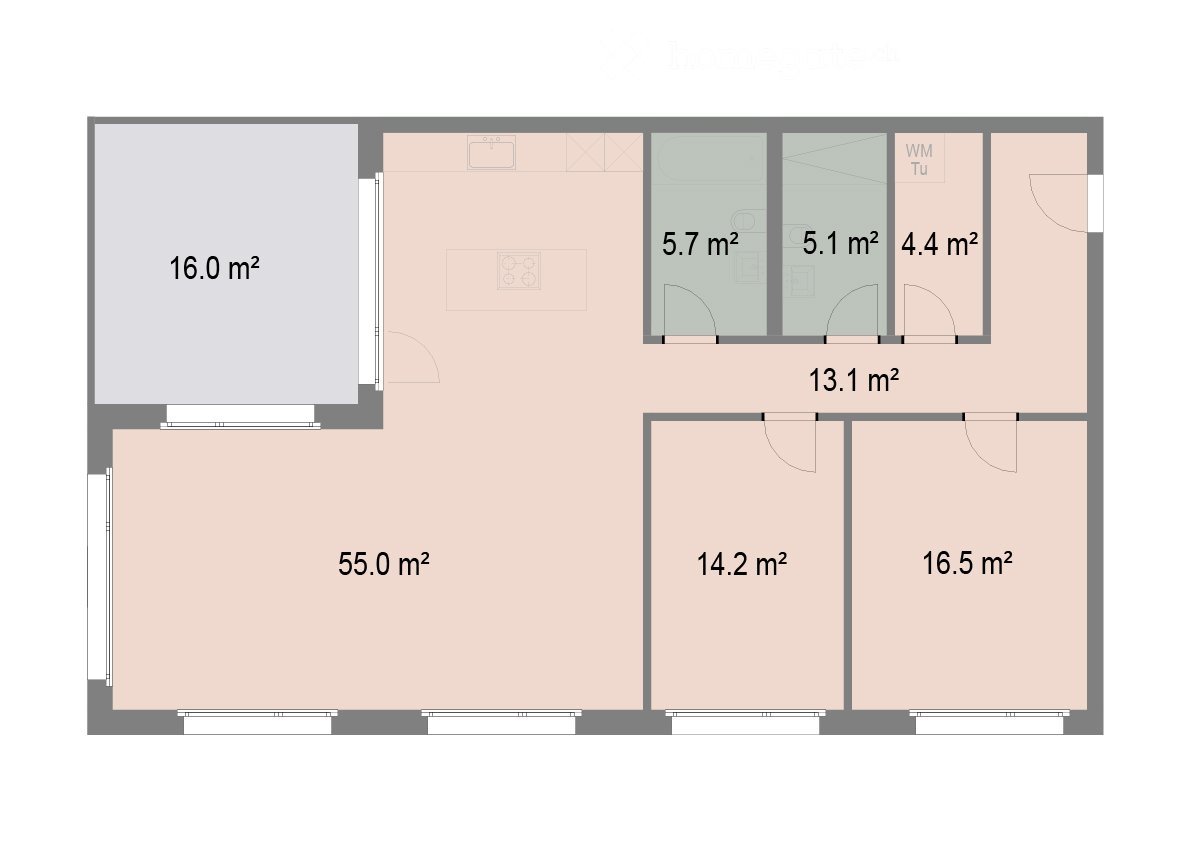 Erstvermietung 3.5-Zimmer-Neubau-Wohnung mit Balkon in Arni - Bild 2