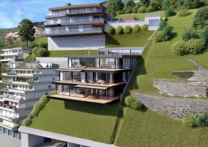 Terrassenhaus Architekturvisualisierung