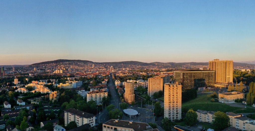 Wohnen im Neubau SPHINX am Triemliplatz - Birmensdorferstrasse Vogelperspektive