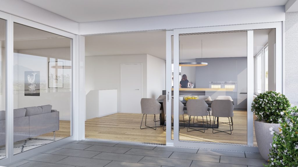 Neubau von drei grosszügigen Einfamilienhäusern - Visualisierung Haus A und B