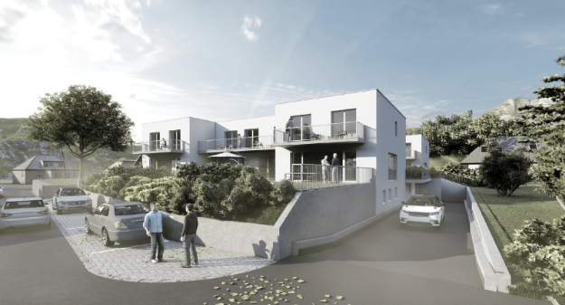 Neubau 2 Reihenhäuser mit 6 Wohneinheiten - Gams, Madrusa 24 , Seitlich