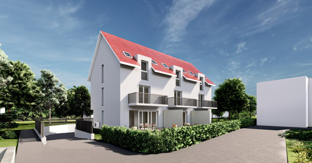 Neubau 3 Reiheneinfamilienhäuser - Hochfelden, Schachenstrasse 22. Hausansicht