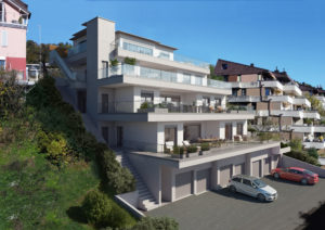 Architektur-Visualisierung Neubau Terrassenhaus