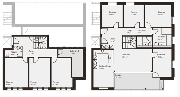 fantastische 8.5-Zimmer-Wohnung Hochparterre/Souterrain mit Loggia - Bild 2