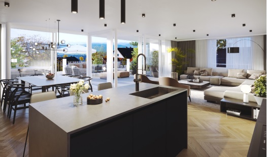 grosszügige 5.5 Zimmer-Wohnung mit Loggia - Bellikon Hasenberg NEU Wohnzimmer