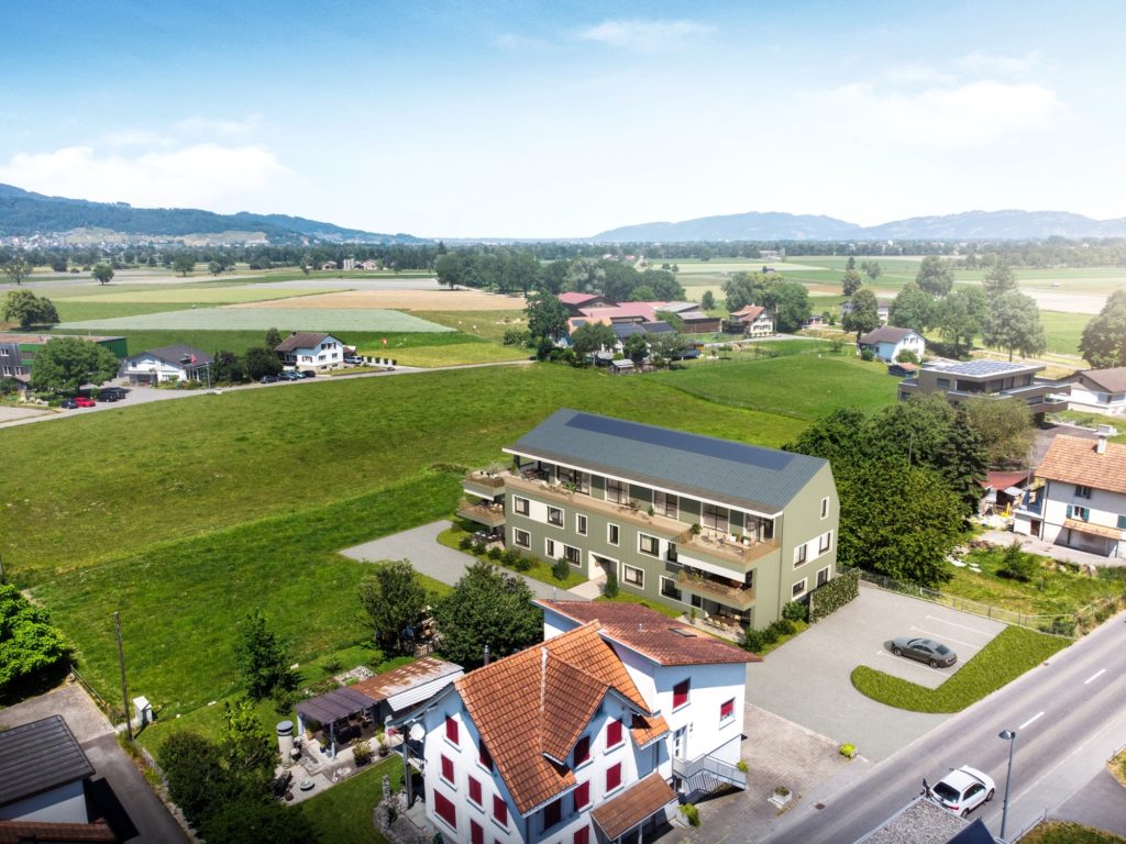 Neubauprojekt AVA - Kriessern - Architektur Visualisierung
