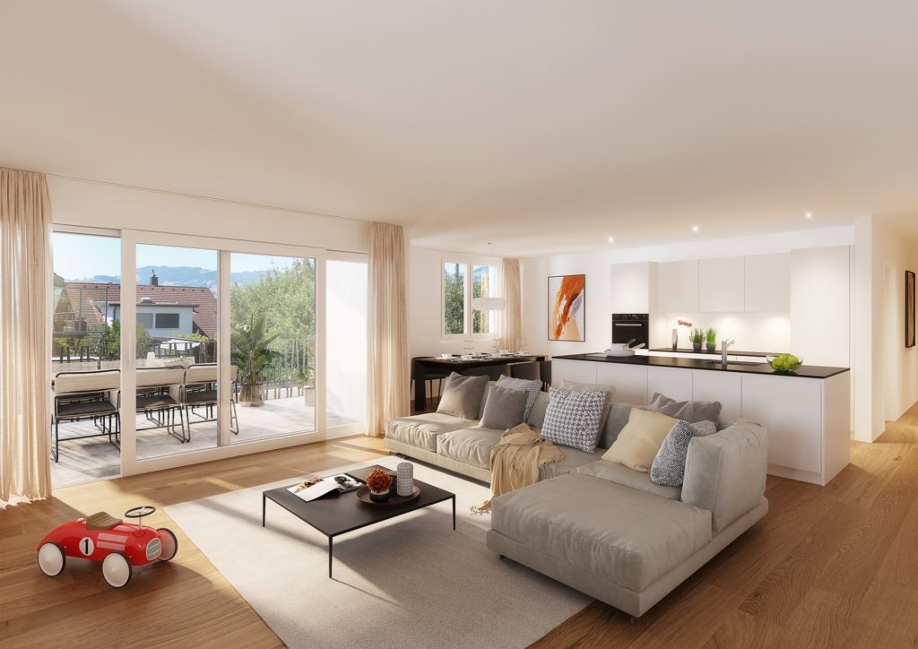 Neubauprojekt AVA - Kriessern - Architektur Visualisierung