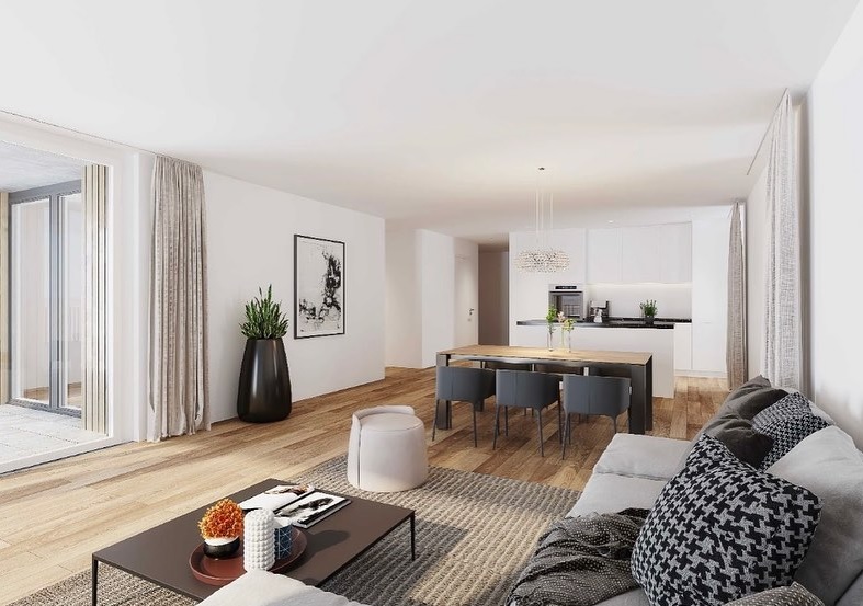 Baustart erfolgt: Neubau mit traumhafter Terrasse und Weitsicht - Wettingen, Schartenrainstr. 3. Wohnen-Essen