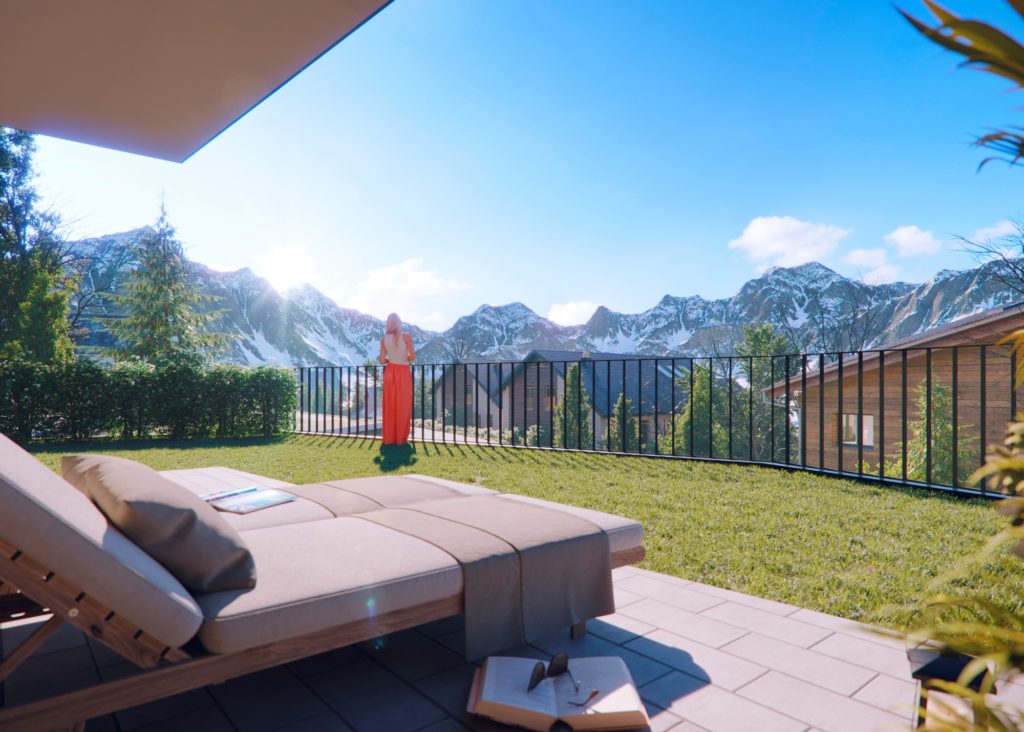 Ferienwohnungen mit fantastischem Bergpanorama - zer-mili-2-eg-terrasse