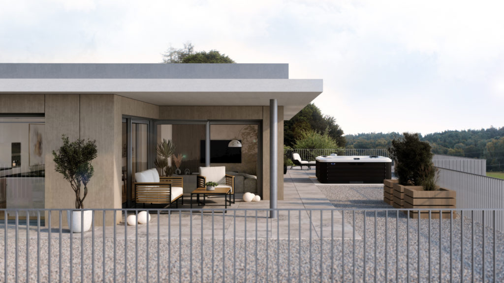 Neubau Rebhalde Lenzburg - Attika Terrasse