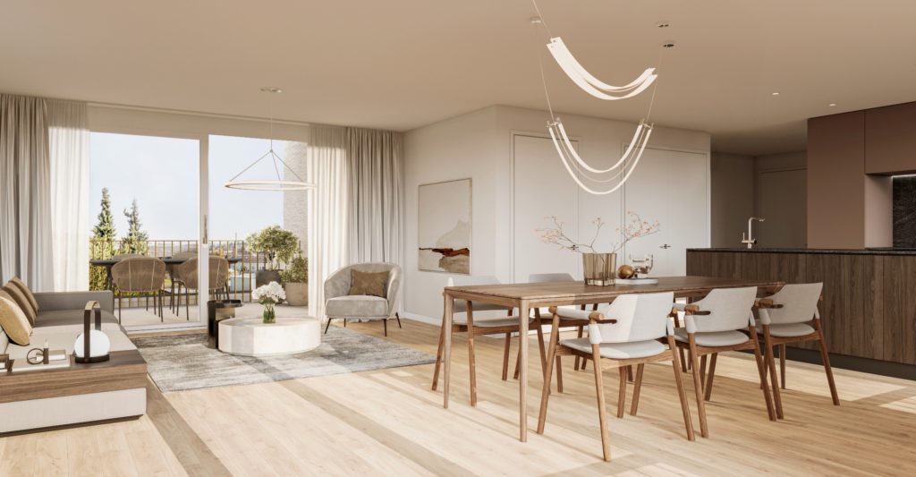 Moderner Neubau im Dorfkern von Seuzach - Innenansicht WHG 301