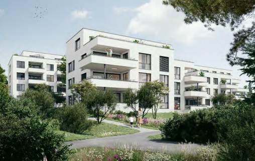 moderne 4.5 Zimmer-Gartenwohnung, mit Terrasse - Widen, in den Rüti. frontansicht