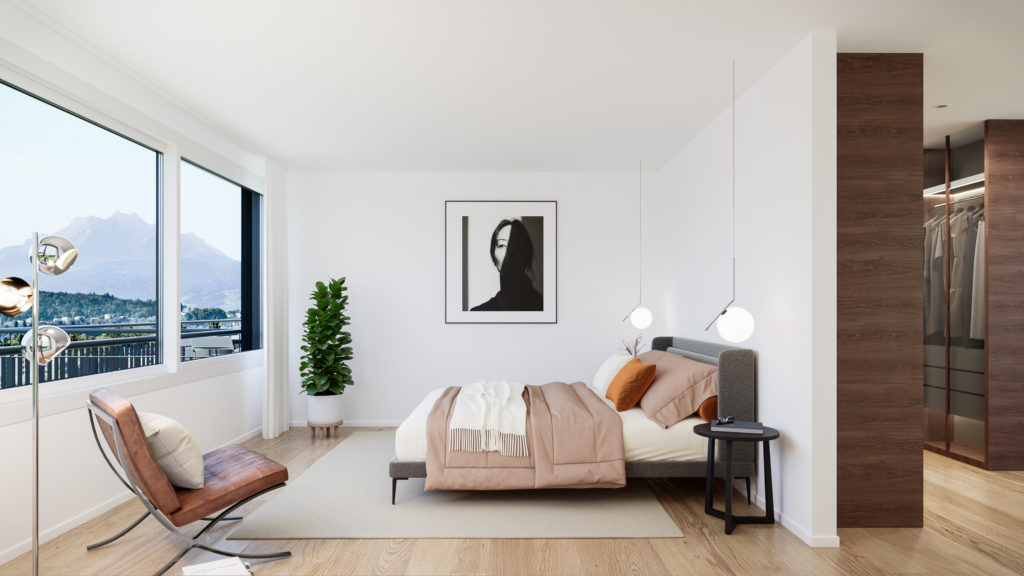 LUXE 13 - Luzern - Wohnung 1. OG - Schlafzimmer