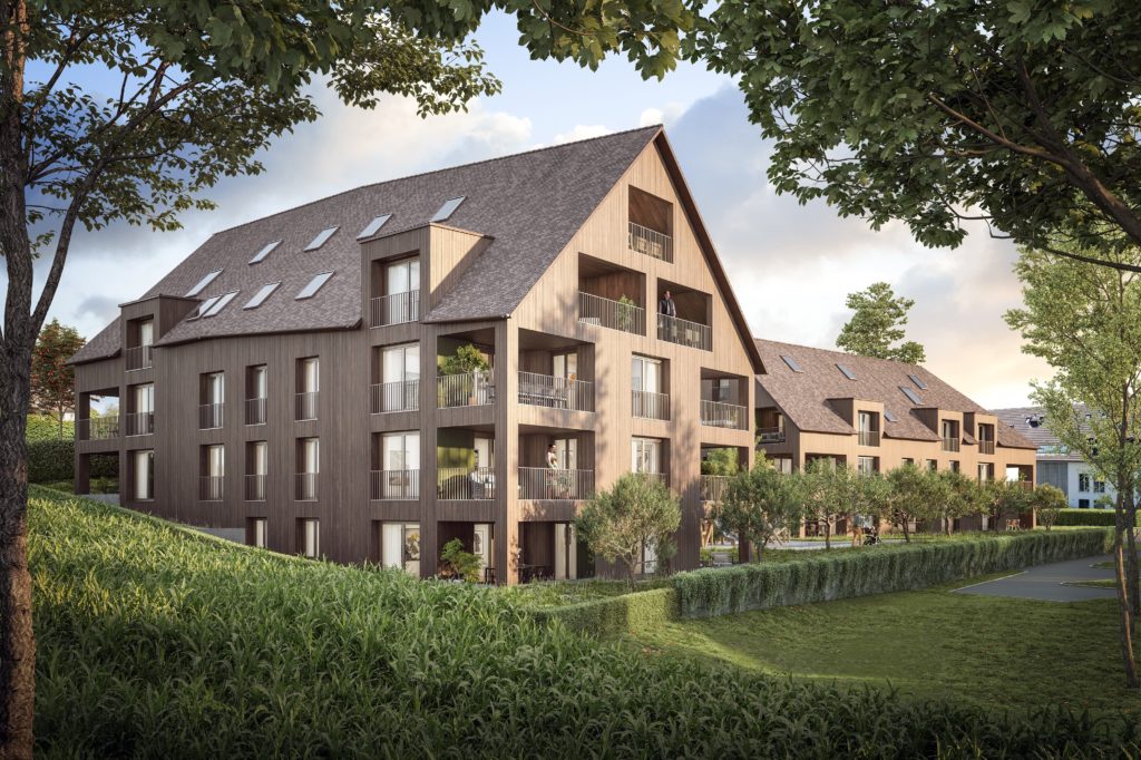 Neubau 2.5-Zimmer-Wohnung ländlich gelegen in Kloten - Visualisierung