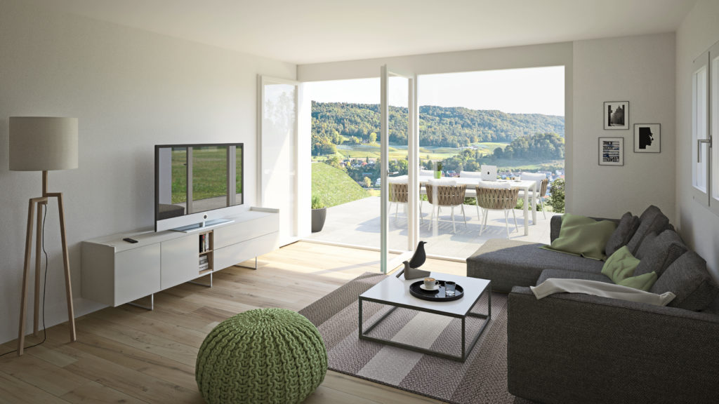 Neubau - Eigentumswohnungen in Rorbas - Innenansicht Gartengeschoss