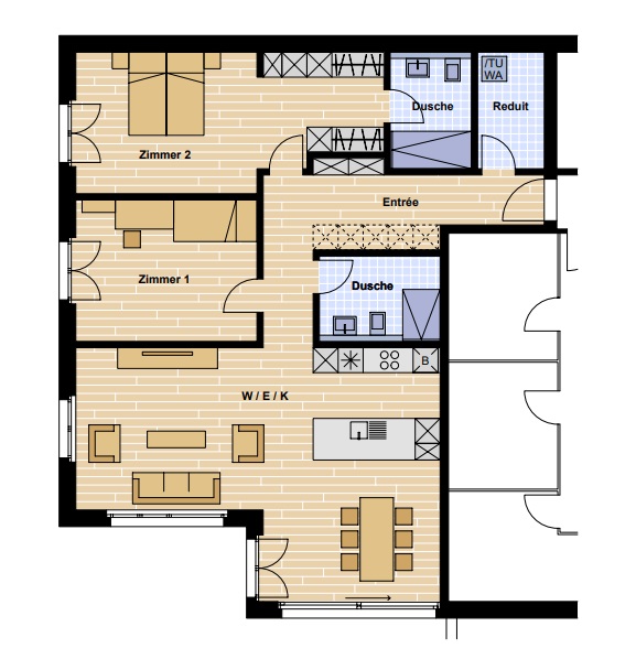 gemütliche 3.5 Zimmer-Gartenwohnung - Bäretswil, Hüttenstrasse 3.5 Gartenwohnung