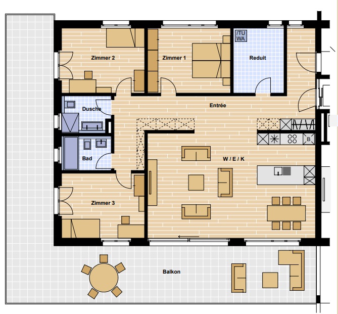 attraktive 4.5 Zimmer-Wohnung - Bäretswil, Hüttenstrasse 4.5 West OG