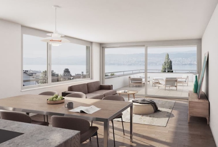 attraktive 4.5 Zimmer-Wohnung - Meilen, Heerenstrasse 20, Wohnzimmer