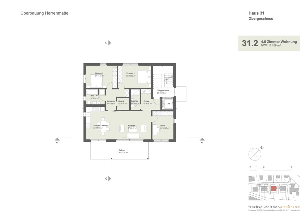 Zwei Mehrfamilienhäuser mit je drei Wohnungen - Wohnung 31.2