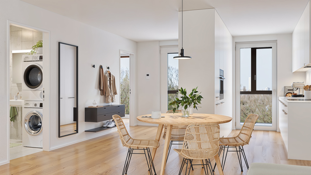 Erstvermietung 3.5-Zimmerwohnung in Münchenstein - Wohn-/Essbereich