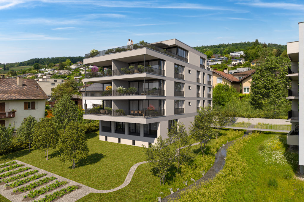 «Kirchweg» in Nussbaumen – Exklusiver Wohnraum - Aussenvisualisierung
