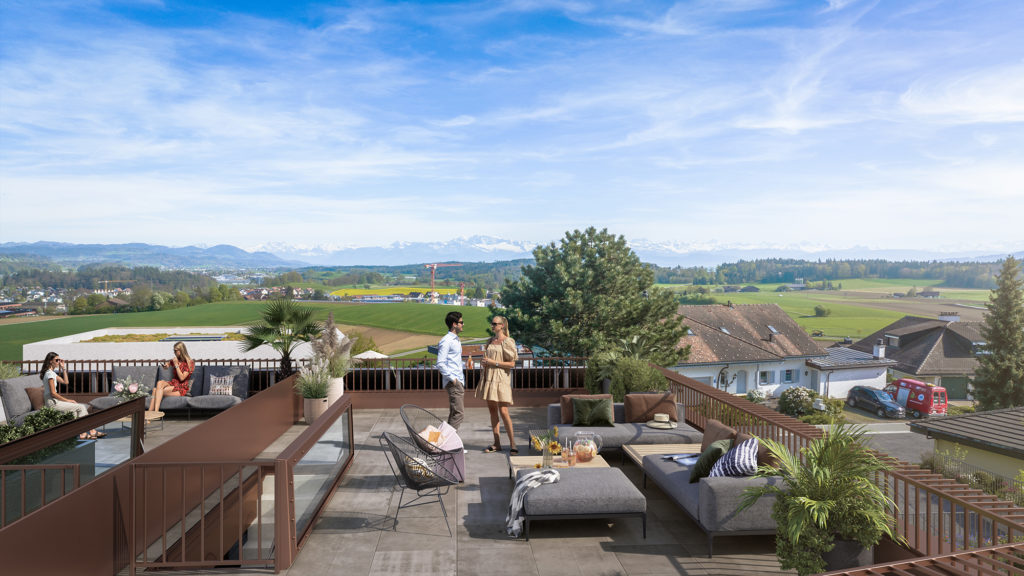 Einfamilienhäuser ALPBLICK - Illnau - Dachterrasse