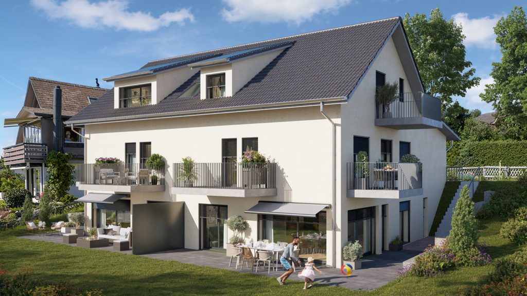 Wohnüberbauung HOFACKER in Brütten - Aussenansicht