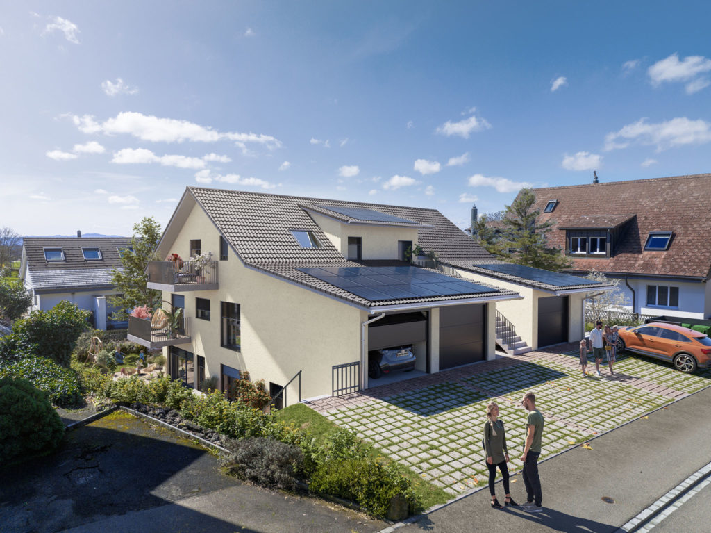 Wohnüberbauung HOFACKER in Brütten - Aussenansicht